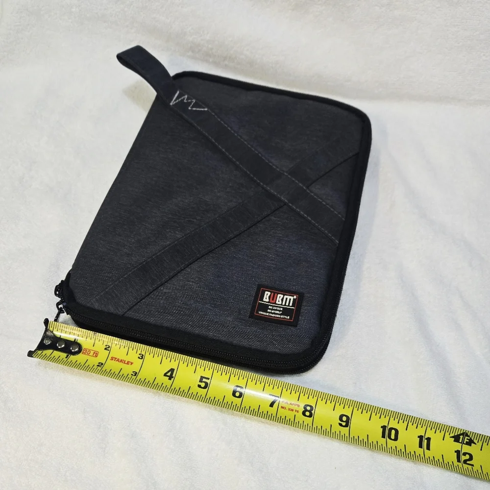 BUBM Electronics Travel Organizer Case Zippered Tech Cable Storage Gray